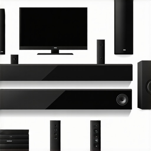 Diagram illustrating the ideal placement of Atmos-compatible soundbar and upward-firing speakers in a living room for immersive audio